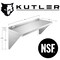 KUTLER Stainless Steel Shelf, NSF Commercial Wall Mount Shelves with Backsplash, Floating Metal Shelving for Restaurant, Kitchen, Home, Garage
